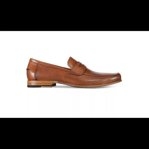ALFANI MENS BLAINE PENNY LOAFERS DARK TAN