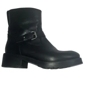 All Saints Shearling Black Leather Classic Boots size 37
