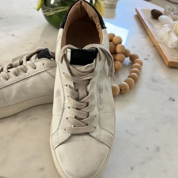 All Saints Sheer Leather Sneakers like new