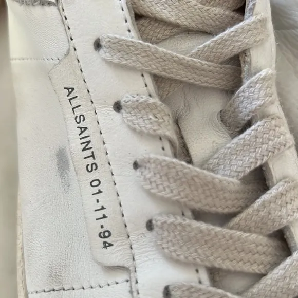 All Saints Sheer Leather Sneakers like new