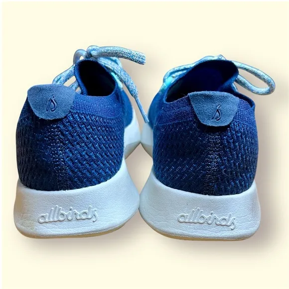 Allbirds Tree Dasher Blue Knit Sneakers, Size 5.5