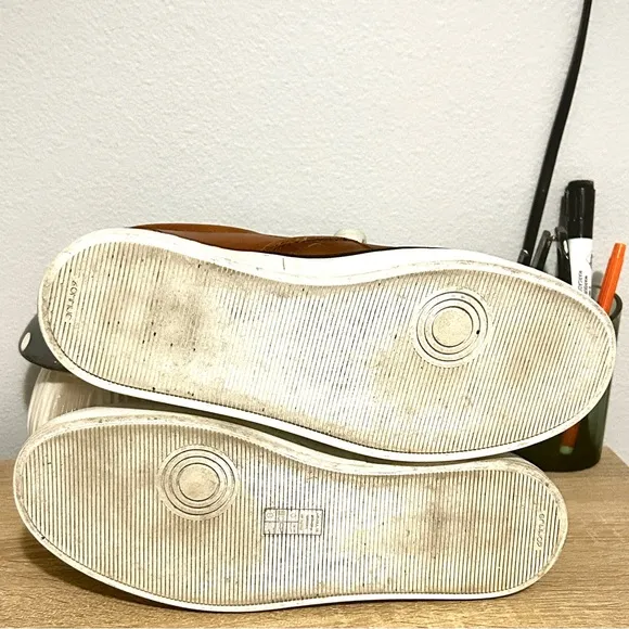 Allen Edmonds Brown Leather Loafers with White Sole