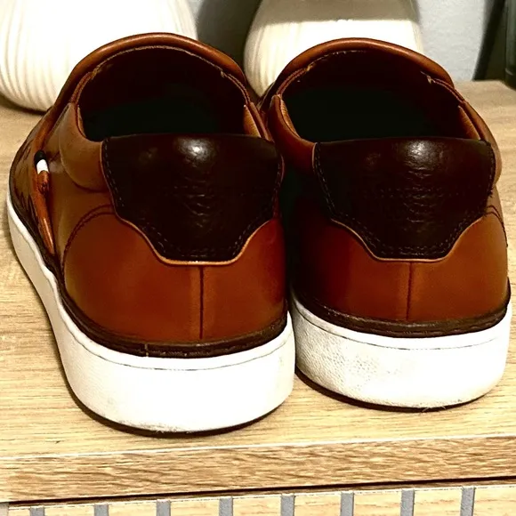 Allen Edmonds Brown Leather Loafers with White Sole
