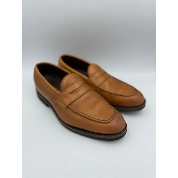 Allen Edmonds Mens Brown SFO Leather Slip On Dress Penny Loafers Shoes Size 8D