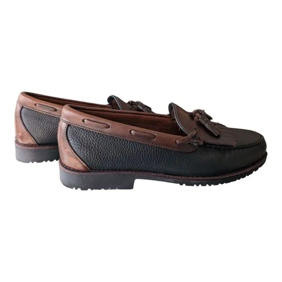Allen Edmonds Nashua Men's Shoes Sz 10.5 D Loafers Black Brown Leather Tassel