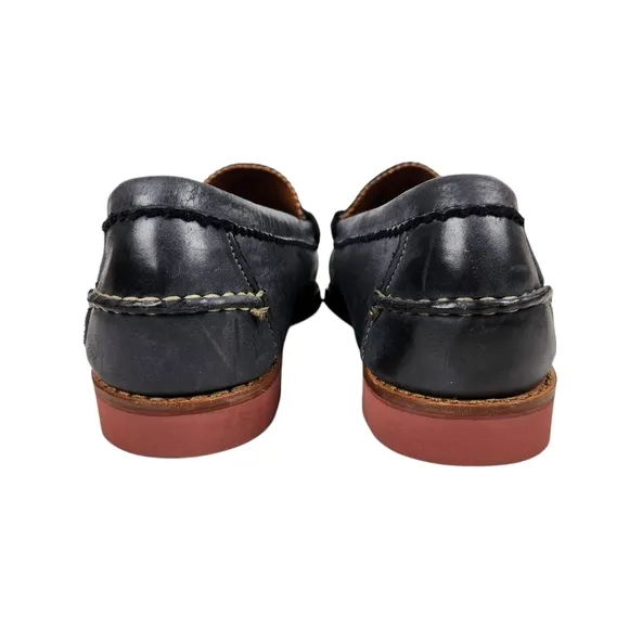 Allen Edmonds Sedona Navy Blue Leather Penny Loafers Dress Luxury Mens Size 13