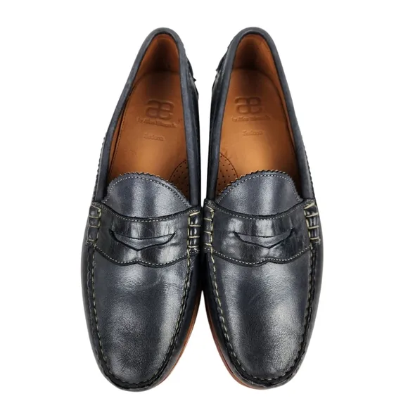 Allen Edmonds Sedona Navy Blue Leather Penny Loafers Dress Luxury Mens Size 13