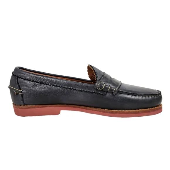 Allen Edmonds Sedona Navy Blue Leather Penny Loafers Dress Luxury Mens Size 13