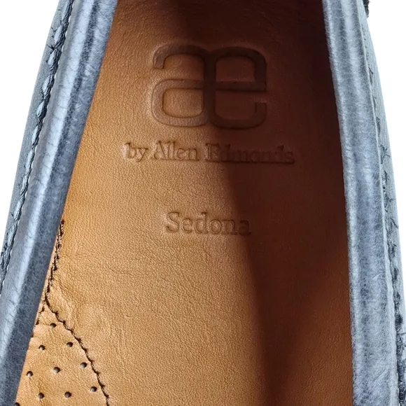 Allen Edmonds Sedona Navy Blue Leather Penny Loafers Dress Luxury Mens Size 13
