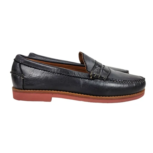 Allen Edmonds Sedona Navy Blue Leather Penny Loafers Dress Luxury Mens Size 13