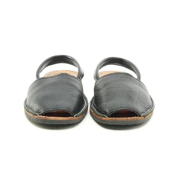 Alohas Leather Slingback Flats Sandals Women‘s Shoe US6.5 EU 37 Black