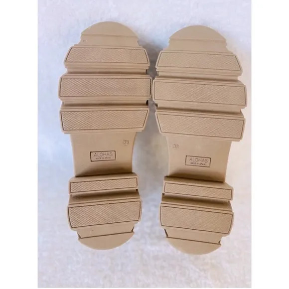 Alohas Platform Loafer Trailblazer Crystal Stone Beige EU 38 / US size 7.5