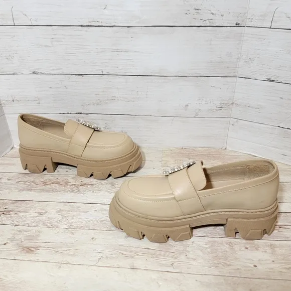 Alohas Trailblazer chunky loafers with jeweled buckle