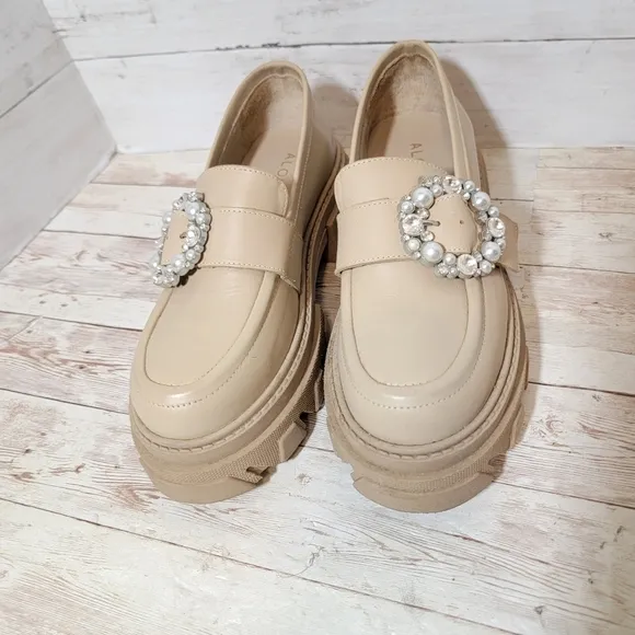Alohas Trailblazer chunky loafers with jeweled buckle