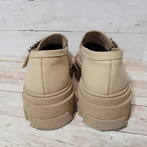 Alohas Trailblazer chunky loafers with jeweled buckle
