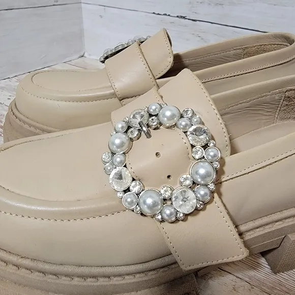 Alohas Trailblazer chunky loafers with jeweled buckle