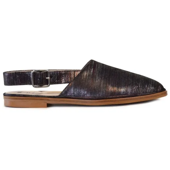 AMALFI BY RANGONI NIB GELSO BLACK KATMANDOU SLINGBACK FLATS. SIZE 7M