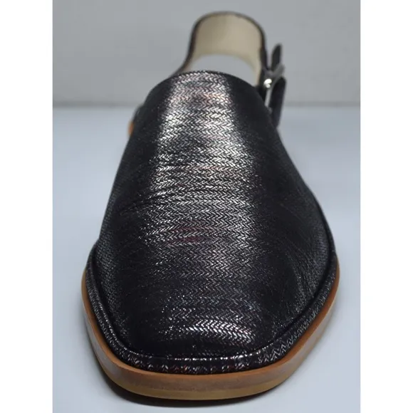 AMALFI BY RANGONI NIB GELSO BLACK KATMANDOU SLINGBACK FLATS. SIZE 7M