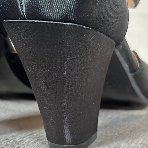American Dutchess Royal Vintage Zella 1940's Duo-Strap Sandals Black Women 6