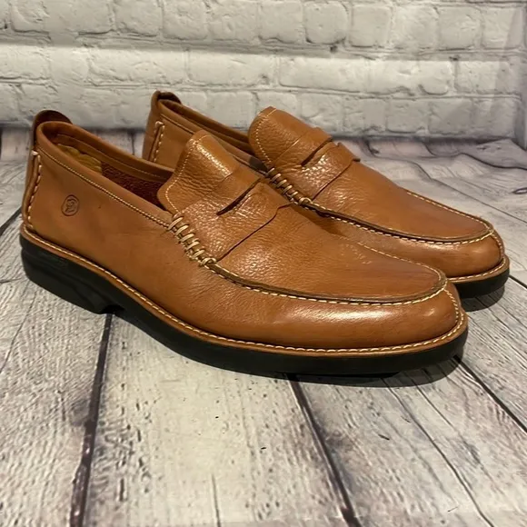 Anatomoic Gel Men's tan leather upper penny loafers Sz 12
