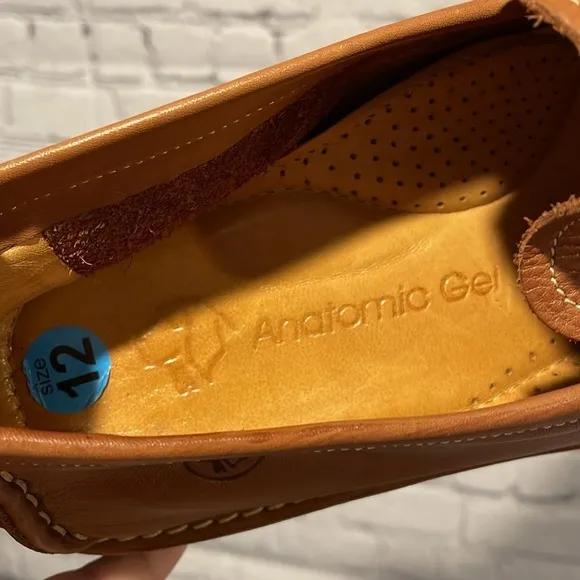 Anatomoic Gel Men's tan leather upper penny loafers Sz 12
