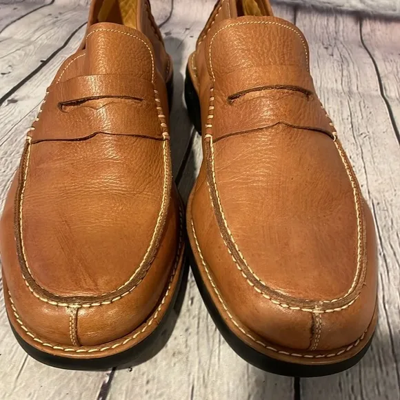 Anatomoic Gel Men's tan leather upper penny loafers Sz 12