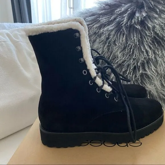 Andre Assous Water resist Suede Prisca Boots Black