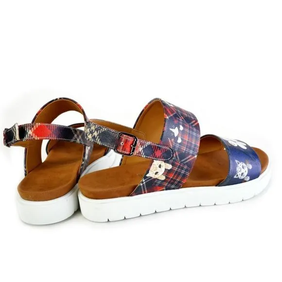 Ankle Strap Sandal - Cats &amp; Flowers - Daisy - Neefs Line of Goby Shoes