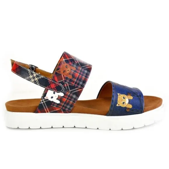 Ankle Strap Sandal - Cats &amp; Flowers - Daisy - Neefs Line of Goby Shoes