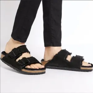 Anthropologie Birkenstock Arizona Shearling-Lined Sandals