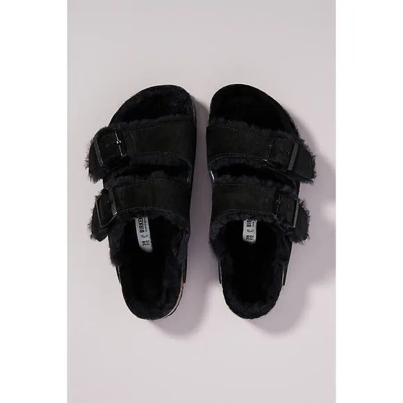 Anthropologie Birkenstock Arizona Shearling-Lined Sandals