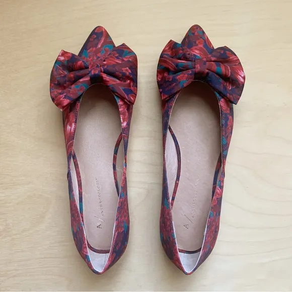 Anthropologie Bow City Flats