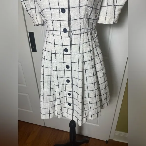 Anthropologie Gal Meets Glam Dawn windowpane mini dress