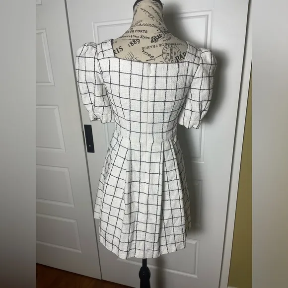 Anthropologie Gal Meets Glam Dawn windowpane mini dress