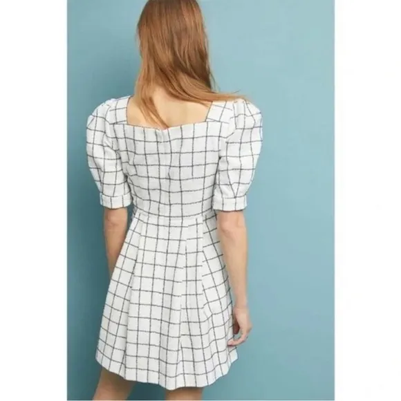 Anthropologie Gal Meets Glam Dawn windowpane mini dress