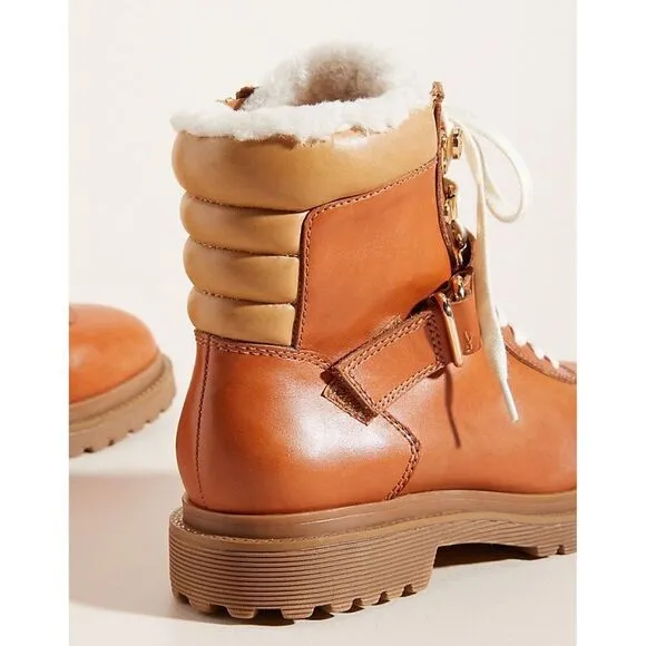 Anthropologie x Sarto Shearling Hiker Boots