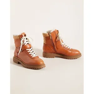 Anthropologie x Sarto Shearling Hiker Boots