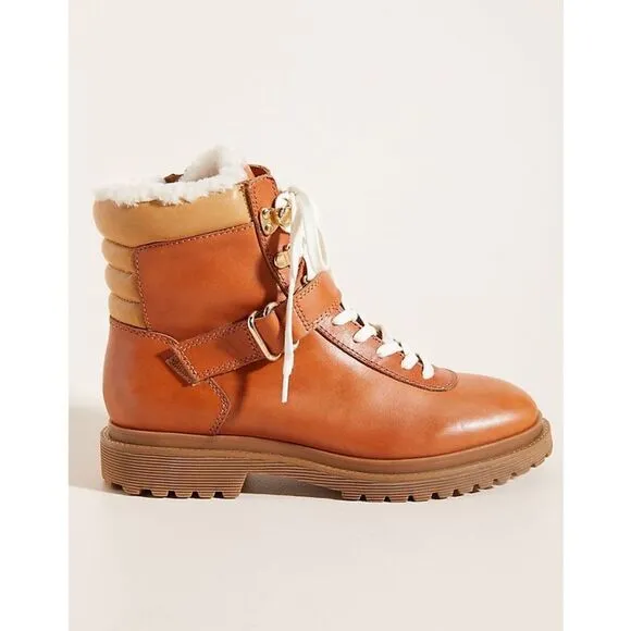 Anthropologie x Sarto Shearling Hiker Boots