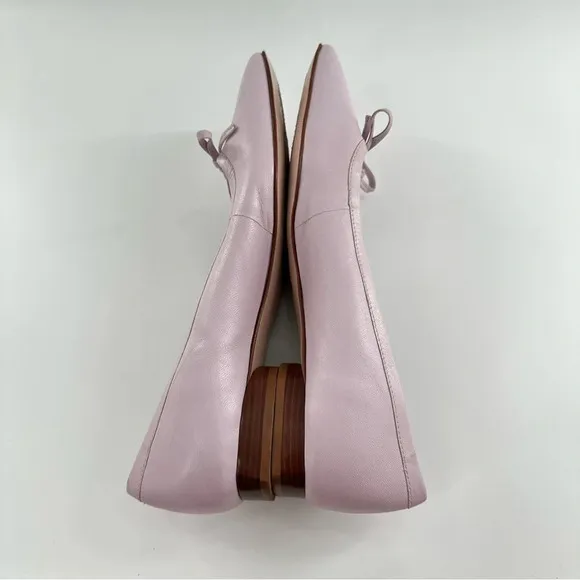 Antonio Melani womens flats 9.5 purple lavender leather bow square toe ballet