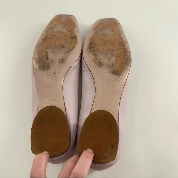 Antonio Melani womens flats 9.5 purple lavender leather bow square toe ballet