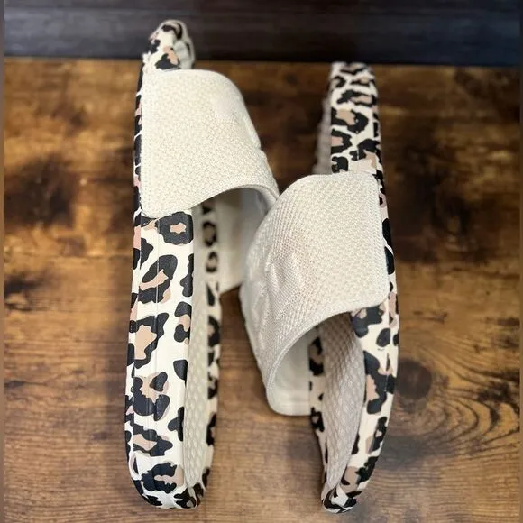 APL Cream and Leopard Slide Sandals