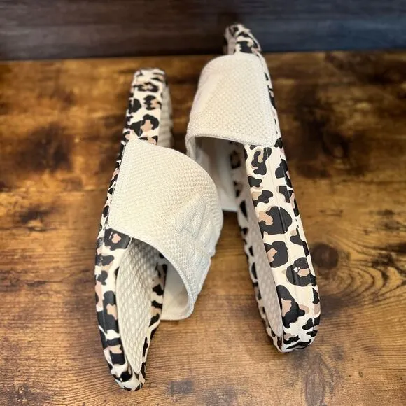 APL Cream and Leopard Slide Sandals