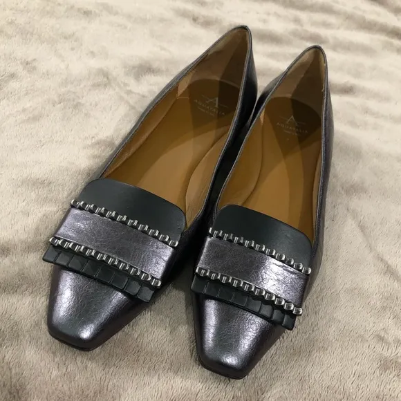Aquatalia Monica Pewter Flats