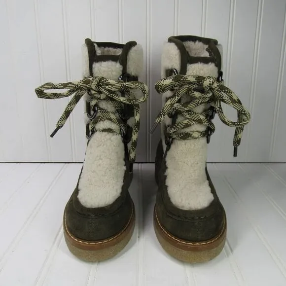 Aquatalia Wynter Suede &amp; Shearling Platform Boots
