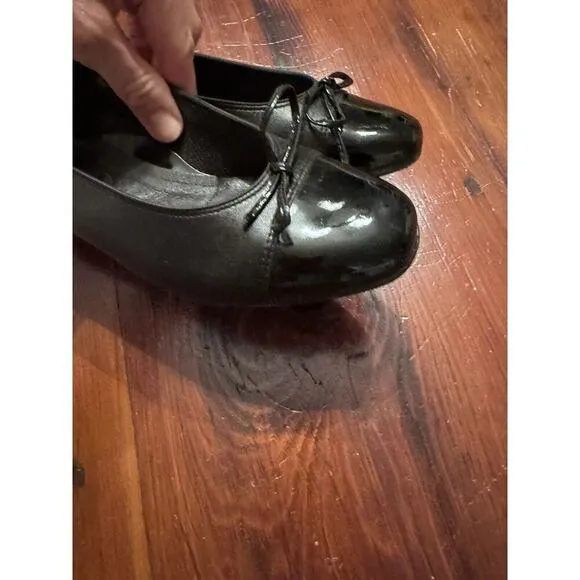 Ara Belinda Cap Toe Ballet Flats Black Women’s Size 6 Orig $170