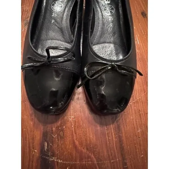 Ara Belinda Cap Toe Ballet Flats Black Women’s Size 6 Orig $170