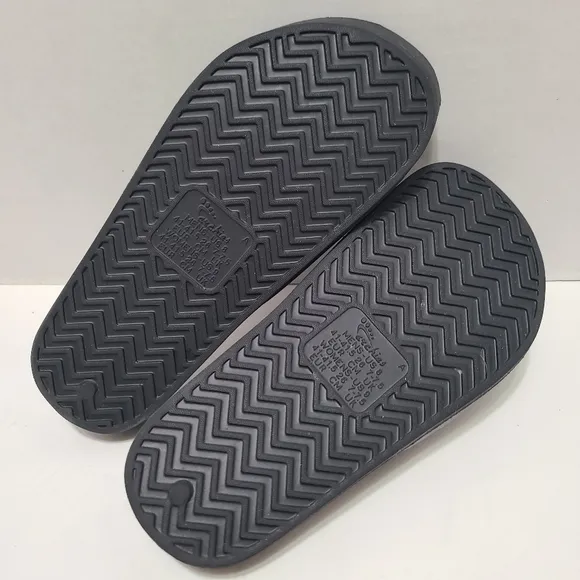 ARCHIES Arch Support Comfort Slide Sandals UNISEX Black Men's Size 8