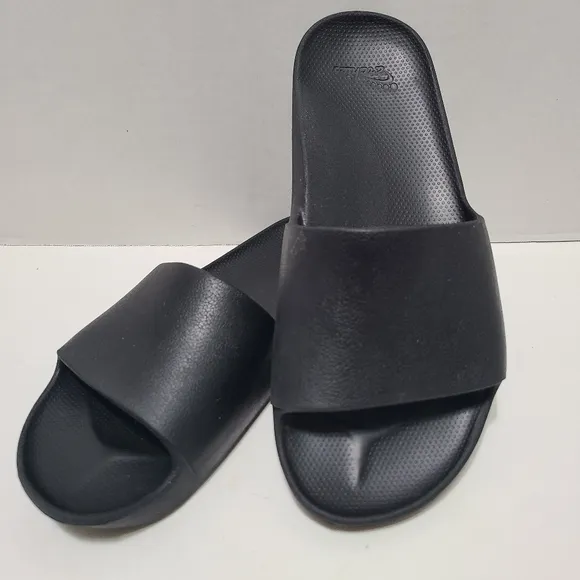 ARCHIES Arch Support Comfort Slide Sandals UNISEX Black Men's Size 8