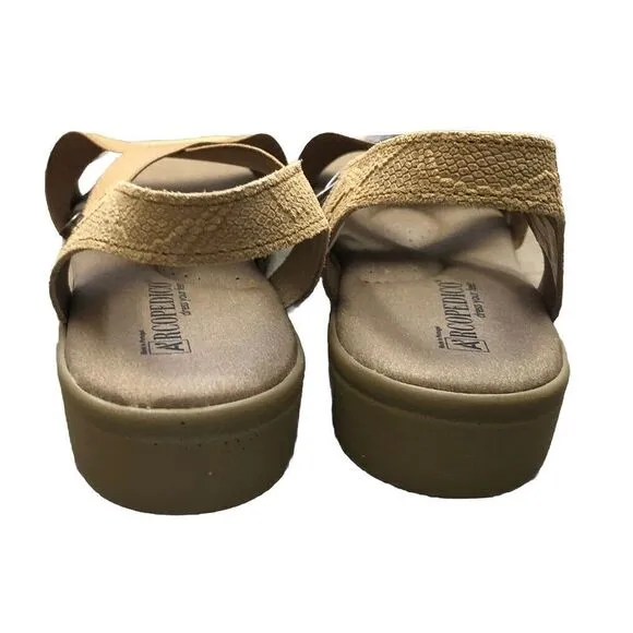 Arcopedico Monterey Sandals US 9 40 Made in Portugal Snake Biscuit NEW‎