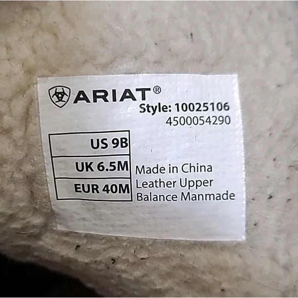 Ariat Brown Leather And Shearling Ankle Boots Sz 9 B